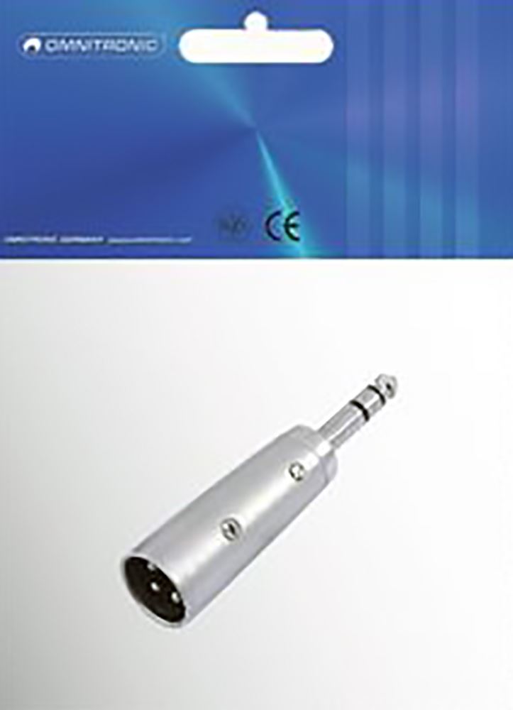 картинка Omnitronic Adapter XLR Plug - Jack Plug Stereo от магазина Multimusic