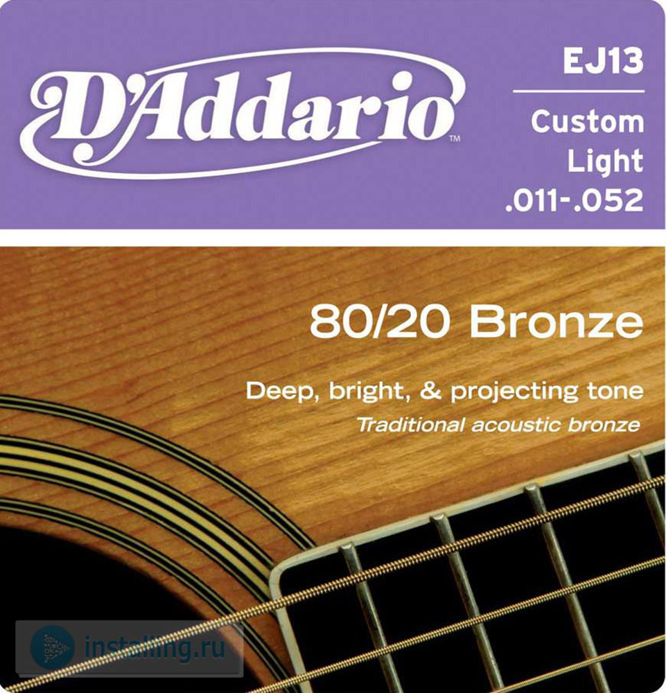 картинка D'Addario EJ13 Bronze 80/20 от магазина Multimusic