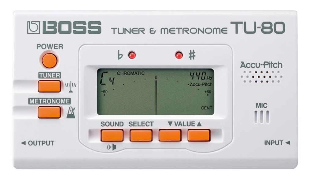 картинка Boss TU-80 WH Tuner & Metronome от магазина Multimusic