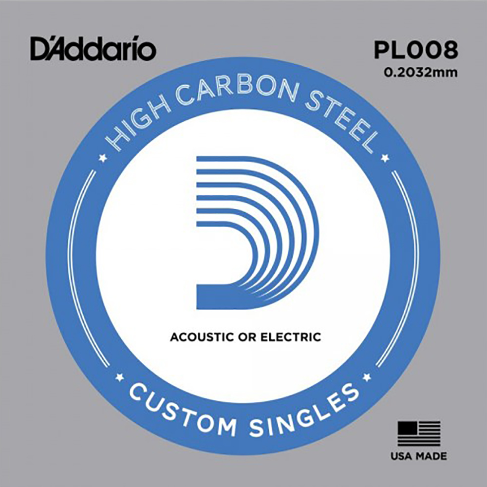 картинка D'Addario PL008 Plain Steel от магазина Multimusic
